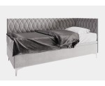 Polsterbett 80x200 cm mit Bettkasten, Kopfteil und Seitenblende, ohne Matratze, DIANA 1R Polsterbett 80x200 cm mit Bettkasten, Kopfteil und Seitenblende, ohne Matratze, DIANA 1R