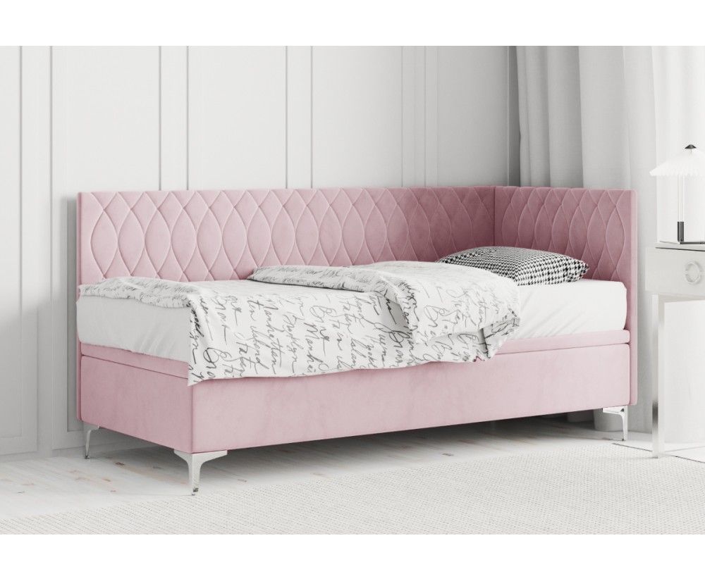 Einzelbett 100x200 cm mit Bettkasten, verchromte Füße, DIANA 1R Einzelbett 100x200 cm mit Bettkasten, verchromte Füße, DIANA 1R