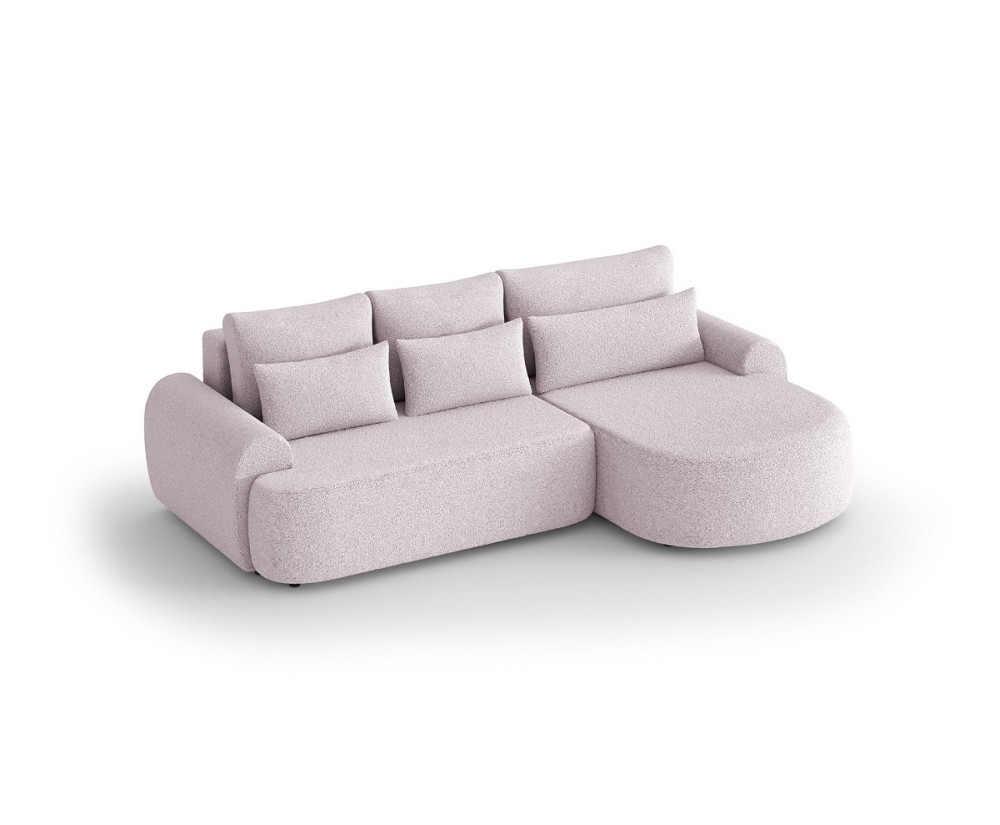 Bequemes Ecksofa mit Schlaffunktion und Bettkasten, Farbvarianten, FERRO 58