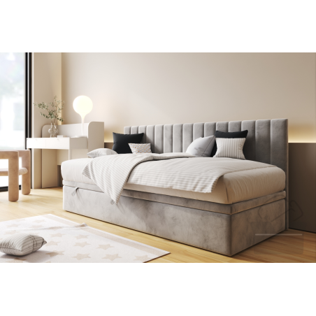 INTARO A43 Polsterbett 80x180 cm mit Bettkasten für Kinderzimmer, ohne Matratze