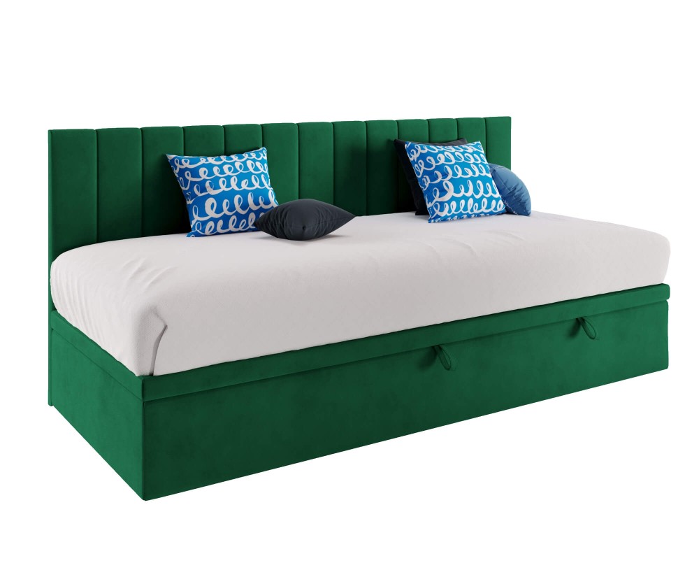 Jugendbett 80x200 cm mit Bettkasten, ohne Matratze, INTARO A43