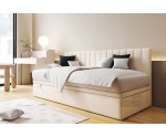 Jugendbett 90x200 cm mit Bettkasten, ohne Matratze, Polsterbett INTARO A43