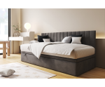 Polsterbett 120x200 cm mit Rückenlehne ideal für Jugendzimmer, Bett ohne Matratze INTARO A43