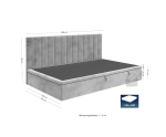 Polsterbett 120x200 cm mit Rückenlehne ideal für Jugendzimmer, Bett ohne Matratze INTARO A43