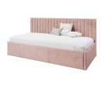 Einzelbett 90x200 cm für Jugendzimmer, niedrige Rückenlehne, Bett für Dachschräge, MARCEL SM 02
