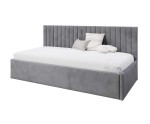 Einzelbett 90x200 cm für Jugendzimmer, niedrige Rückenlehne, Bett für Dachschräge, MARCEL SM 02