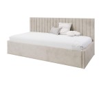 Einzelbett 90x200 cm für Jugendzimmer, niedrige Rückenlehne, Bett für Dachschräge, MARCEL SM 02