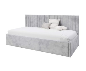 Einzelbett 100x200 cm für Jugendzimmer mit eleganter Seitenblende, Bett für Dachschräge, MARCEL SM 02