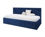 Einzelbett 100x200 cm für Jugendzimmer mit eleganter Seitenblende, Bett für Dachschräge, MARCEL SM 02