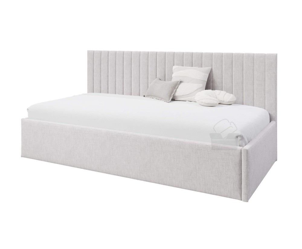 Einzelbett 100x200 cm für Jugendzimmer mit eleganter Seitenblende, Bett für Dachschräge, MARCEL SM 02 Einzelbett 100x200 cm für Jugendzimmer mit eleganter Seitenblende, Bett für Dachschräge, MARCEL SM 02
