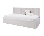 Einzelbett 100x200 cm für Jugendzimmer mit eleganter Seitenblende, Bett für Dachschräge, MARCEL SM 02 Einzelbett 100x200 cm für Jugendzimmer mit eleganter Seitenblende, Bett für Dachschräge, MARCEL SM 02