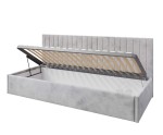 Einzelbett 100x200 cm für Jugendzimmer mit eleganter Seitenblende, Bett für Dachschräge, MARCEL SM 02