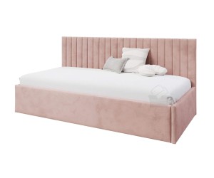 Einzelbett 100x200 cm für Jugendzimmer mit eleganter Seitenblende, Bett für Dachschräge, MARCEL SM 02