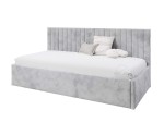 Einzelbett 120x200 cm für Jugendzimmer, niedrige Rückenlehne, Polsterbett für Dachschräge, MARCEL SM 02