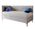Singlebett 90x200 cm mit Bettkasten, ohne Matratze, Jugendbett GEOMETRIC 1R
