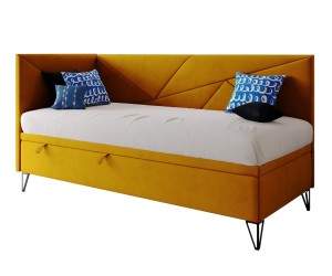 GEOMETRIC 1R Singlebett 90x200 cm mit Bettkasten, ohne Matratze