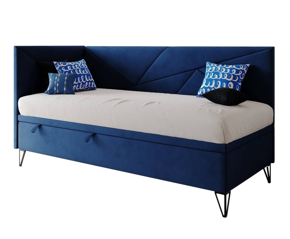 Jugendbett 100x200 cm mit Bettkasten, ohne Matratze, GEOMETRIC 1R Jugendbett 100x200 cm mit Bettkasten, ohne Matratze, GEOMETRIC 1R