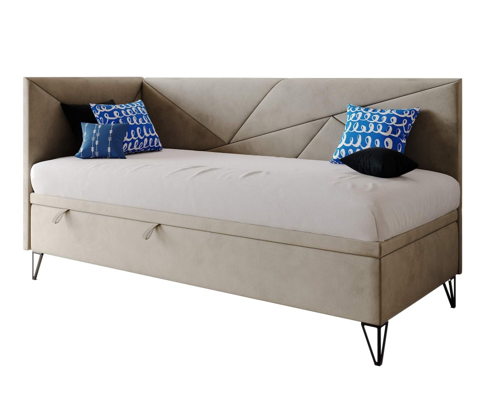 Jugendbett 100x200 cm mit Bettkasten, ohne Matratze, GEOMETRIC 1R Jugendbett 100x200 cm mit Bettkasten, ohne Matratze, GEOMETRIC 1R