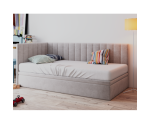 Einzelbett 90x200 cm mit Bettkasten ohne Matratze, Singlebett INTARO A44