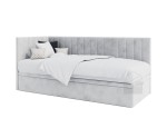 Einzelbett 90x200 cm mit Bettkasten ohne Matratze, Singlebett INTARO A44