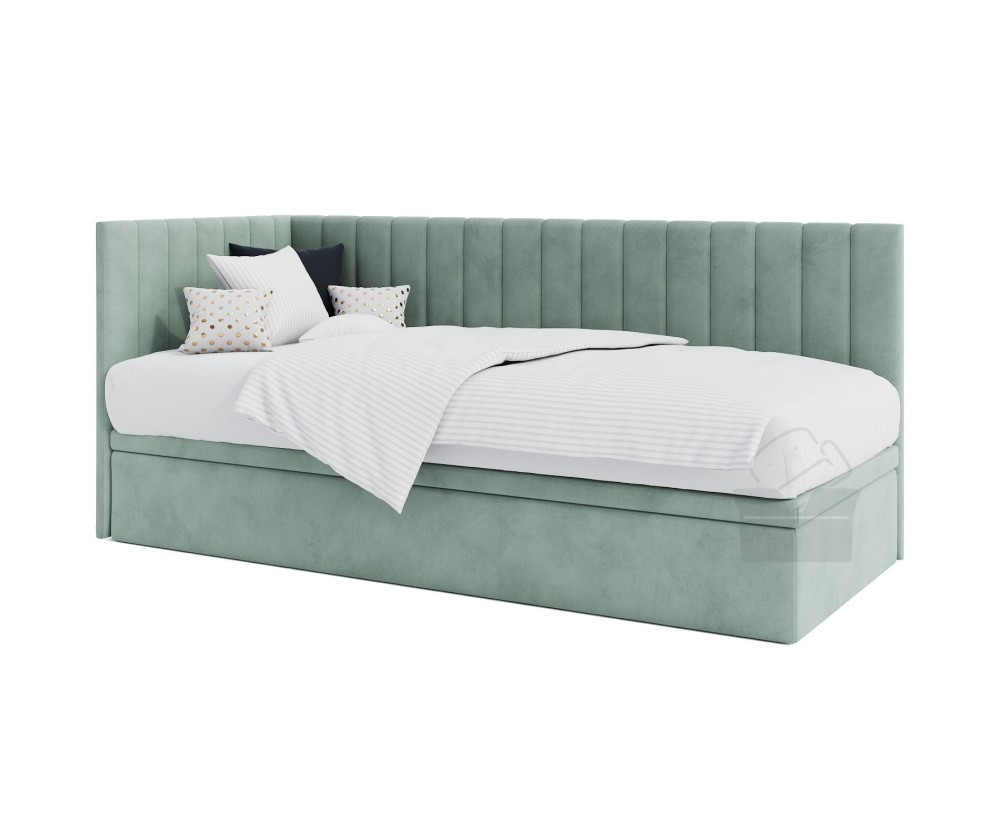 Einzelbett 90x200 cm mit Bettkasten, ohne Matratze, INTARO A44