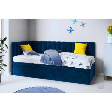 Einzelbett 90x200 cm mit Bettkasten, ohne Matratze, INTARO A44