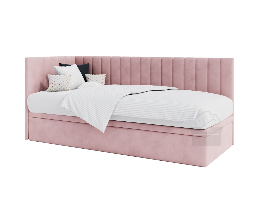 Polsterbett 100x200 cm mit Bettkasten, ohne Matratze, INTARO A44