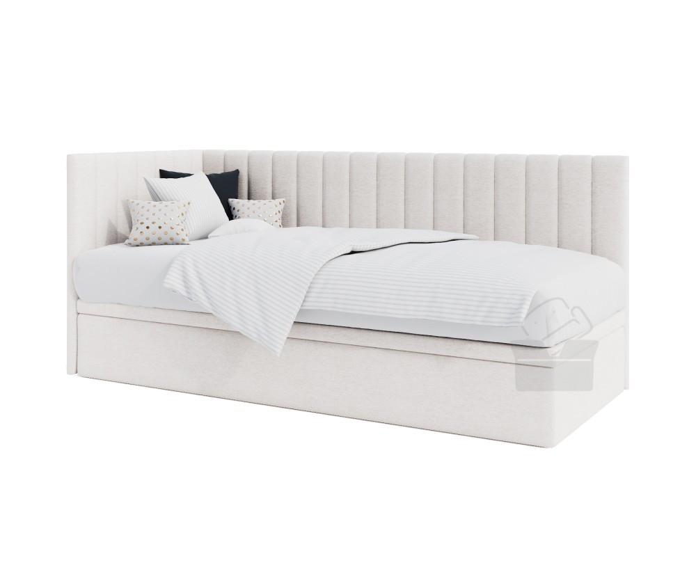 Polsterbett 100x200 cm mit Bettkasten, ohne Matratze, INTARO A44