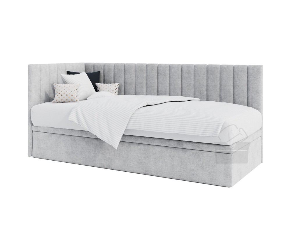Polsterbett 100x200 cm mit Bettkasten, ohne Matratze, INTARO A44
