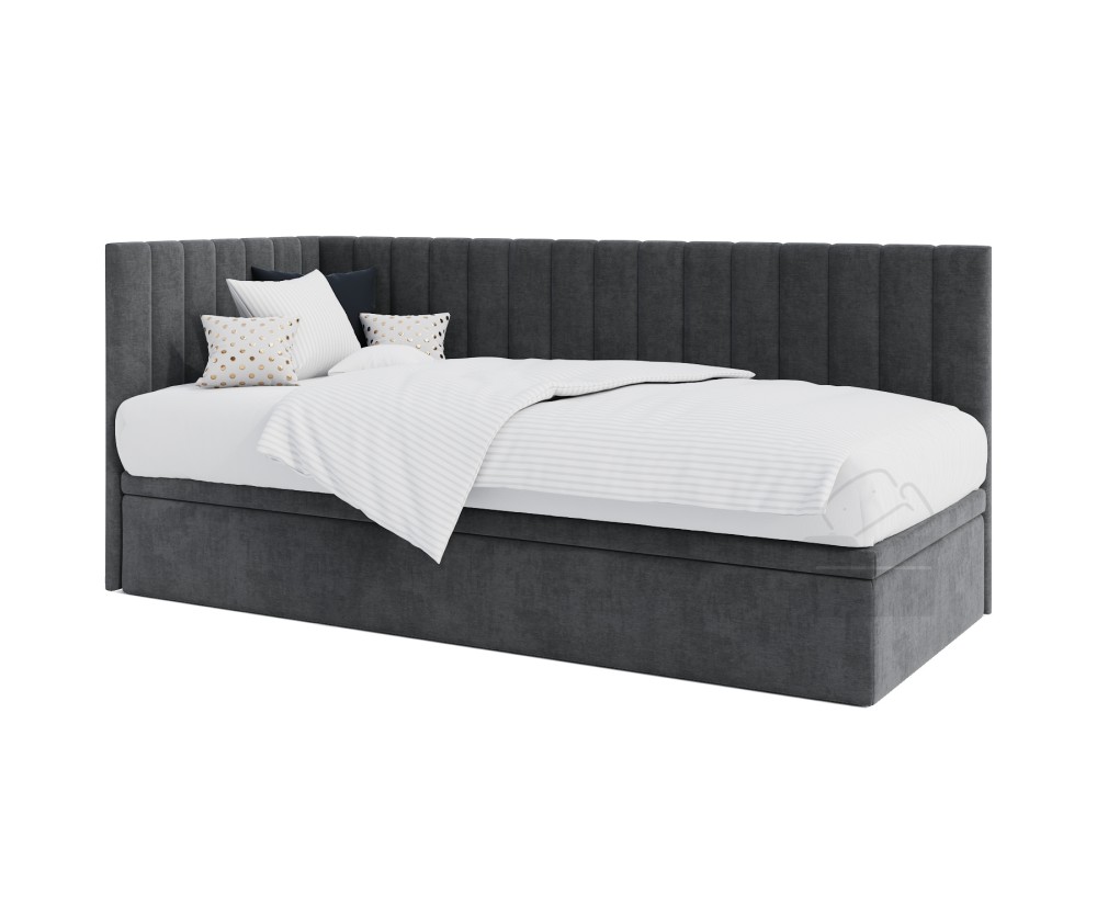 Polsterbett 100x200 cm mit Bettkasten, ohne Matratze, INTARO A44