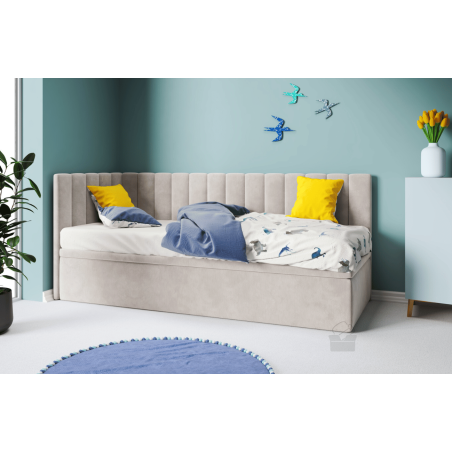 Polsterbett 100x200 cm mit Bettkasten, ohne Matratze, INTARO A44