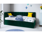 Modernes Eckbett 100x200 cm mit Stauraum ohne Matratze, Polsterbett INTARO A44