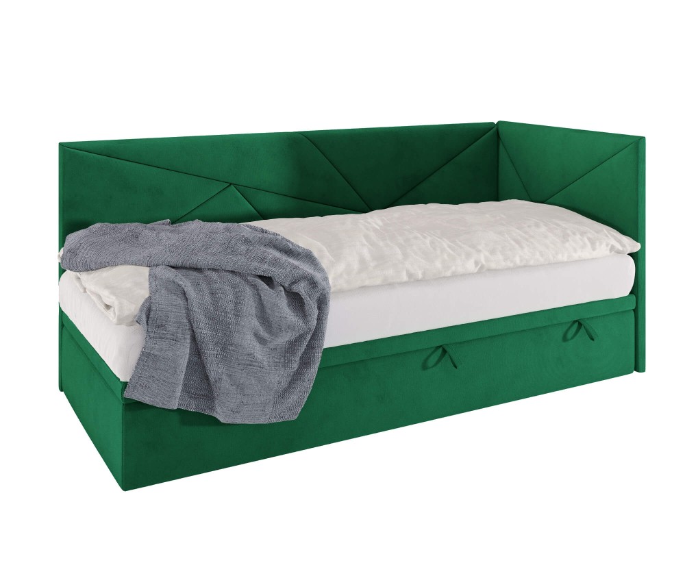 Jugendbett 80x200 cm mit Bettkasten, ohne Matratze, auf Gleitfüßen, GEOMETRIC 2R Jugendbett 80x200 cm mit Bettkasten, ohne Matratze, auf Gleitfüßen, GEOMETRIC 2R