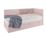 Einzelbett 100x200 cm mit Bettkasten, ohne Matratze, auf Gleitfüßen, GEOMETRIC 2R