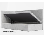 Modernes Polsterbett 120x200 cm mit Bettkasten auf Gleitfüßen, Eckbett GEOMETRIC 2R