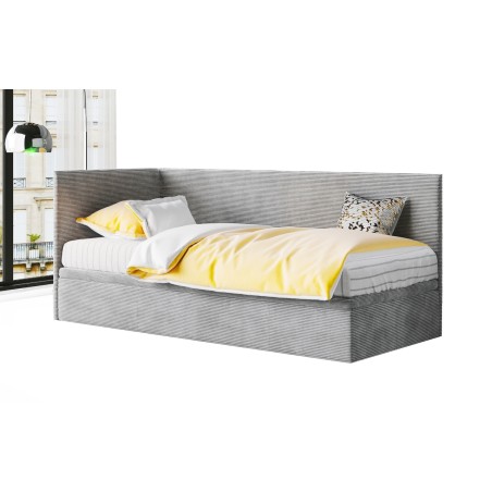 Jugendbett 120x200 cm mit Cord Lincoln, Bettkasten, Gleitfüße, TOMAS