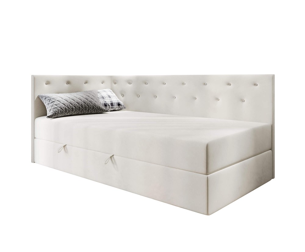 Kinderbett 80x180 cm mit Kristallen, Bonell-Matratze, Bettkasten, PRINCESS 3M