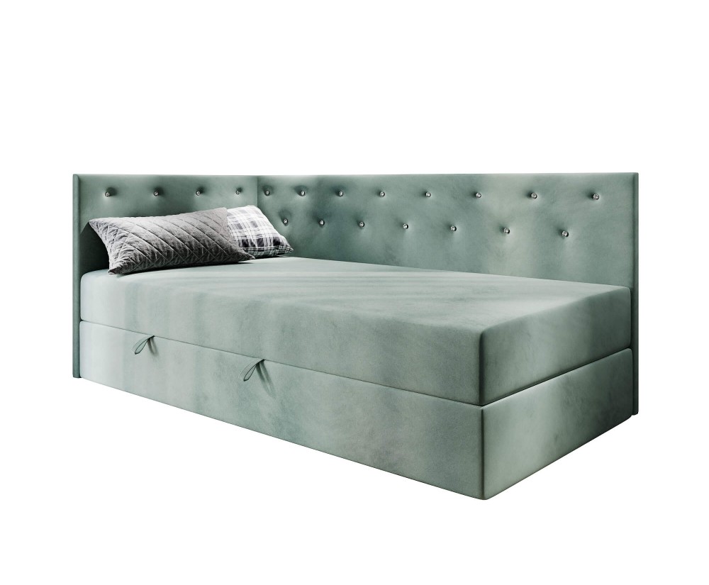 Kinderbett 80x180 cm mit Kristallen, Bonell-Matratze, Bettkasten, PRINCESS 3M