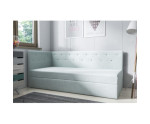 Kontinentalbett 90x200 cm im Glamour-Stil, Bonell-Matratze und Bettkasten, PRINCESS 3M