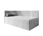 Kontinentalbett 90x200 cm im Glamour-Stil, Bonell-Matratze und Bettkasten, PRINCESS 3M