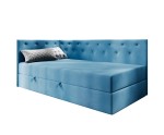 Kontinentalbett 90x200 cm im Glamour-Stil, Bonell-Matratze und Bettkasten, PRINCESS 3M