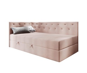 PRINCESS 3M Kontinentalbett 90x200 cm für Mädchen, mit Bonell-Matratze und Bettkasten