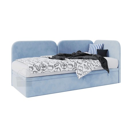 OLIVIA 3R Kinderbett 80x180 cm, Seitenblende und Kopfteil abgerundet