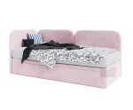 Jugendbett 90x200 cm, Seitenblende und Kopfteil abgerundet, OLIVIA 3R