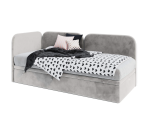 Jugendbett 90x200 cm, Seitenblende und Kopfteil abgerundet, OLIVIA 3R