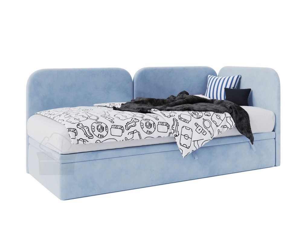 Einzelbett 120x200 cm, Seitenblende und Kopfteil abgerundet, OLIVIA 3R Einzelbett 120x200 cm, Seitenblende und Kopfteil abgerundet, OLIVIA 3R