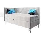 Kinderbett 80x200 cm mit Bettkasten und Matratze, Polsterbett GEOMETRIC 3M