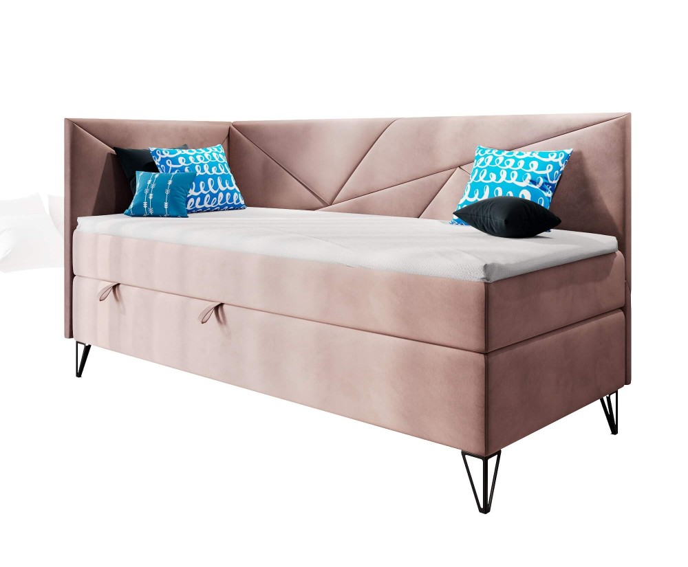 Kinderbett 80x200 cm mit Bettkasten und Matratze, GEOMETRIC 3M