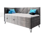 Modernes Einzelbett 90x200 cm mit Bettkasten und Matratze, GEOMETRIC 3M