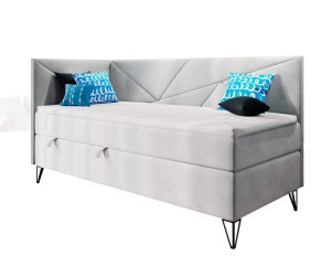 GEOMETRIC 3M Modernes Polsterbett 100x200 cm mit Bettkasten und Matratze